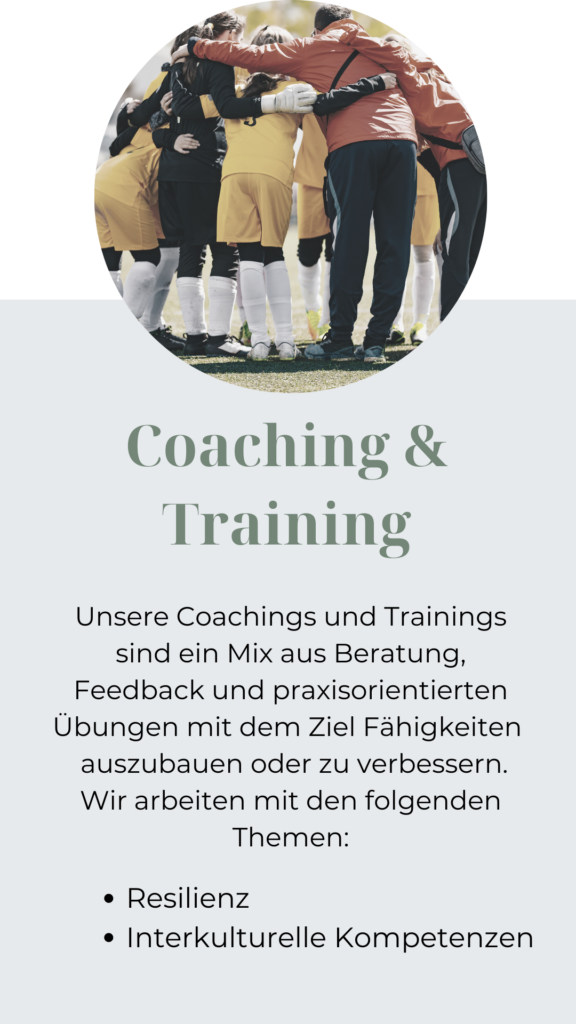 Link zum Bereich Coaching und Training