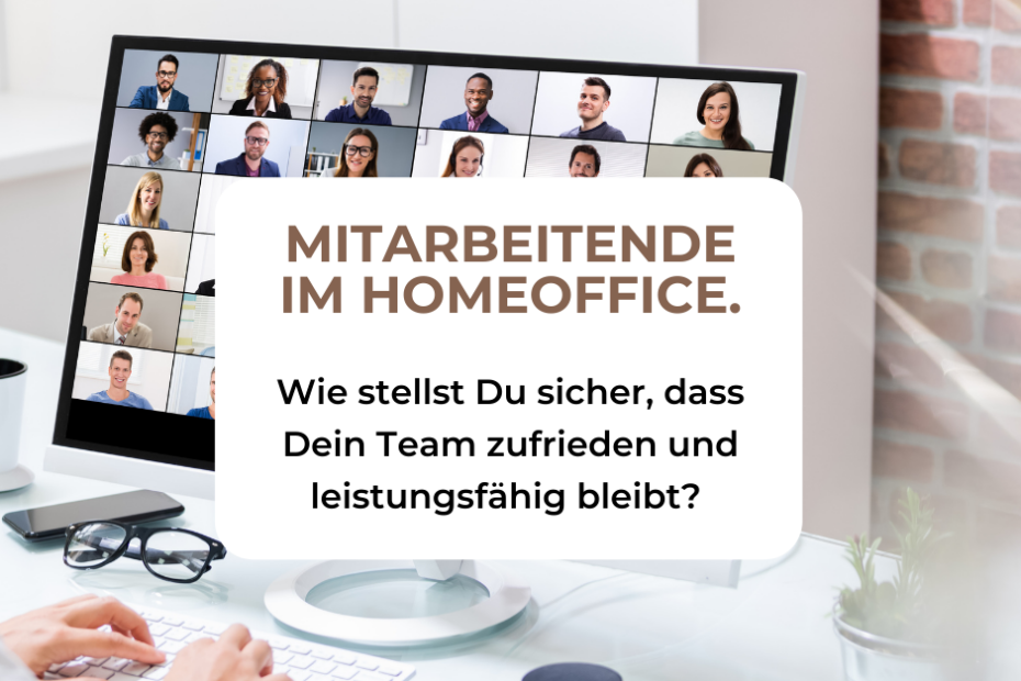 Mitarbeitende im Homeoffice bei der Video-Konferenz